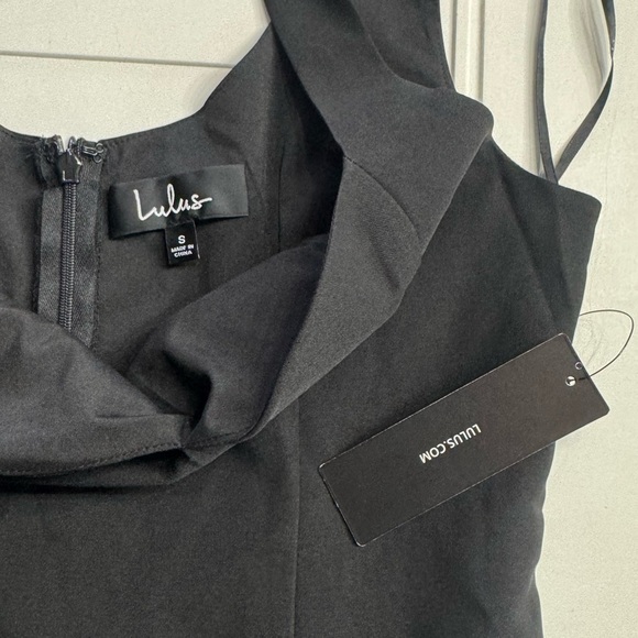 Lulu’s Take Me Out Tonight Black Midi Dress Sleeveless Size Small - Picture 4 of 8